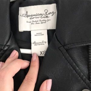 “Leather” jacket. Size XS, worn 2-3 times